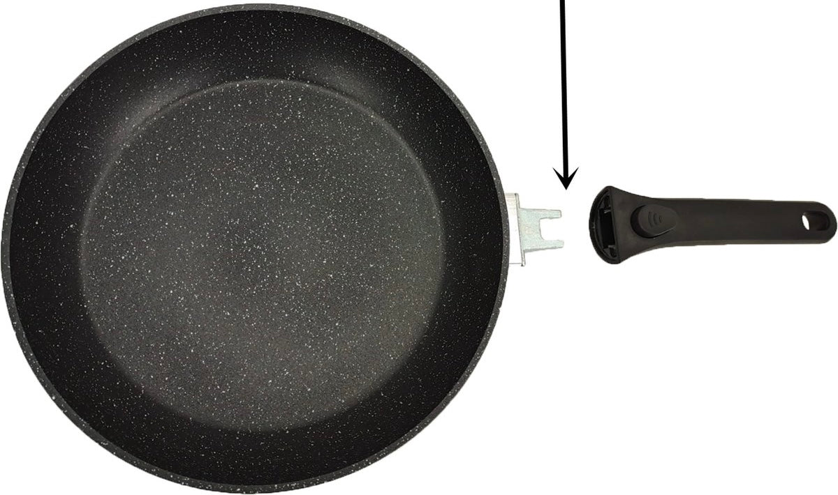 πέτρινο αντικολλητικό τηγάνι 28cm αποσπώμενη λαβή